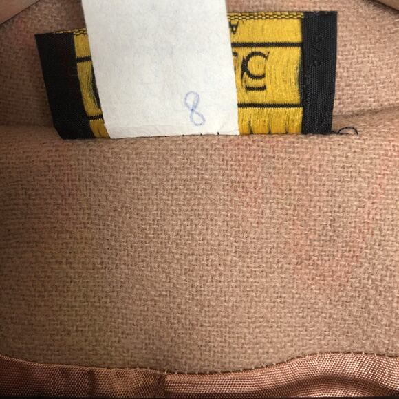 VTG BARONESA Wool Blend Blazer Women’s Sz 6 (40") Camel Tan Lined Pockets USA - Picture 5 of 16